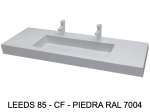 Plan vasque lavabo sur mesure : L 100 à 201 x P 40 à 51 cm, finition lisse mate, 10 couleurs au choix, Anti bactérien, résine Akrytan® teinté dans la masse, Livraison Offerte.